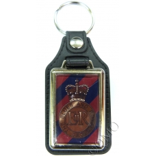 Blues And Royals Cap Badge Leather Medallion Keyring